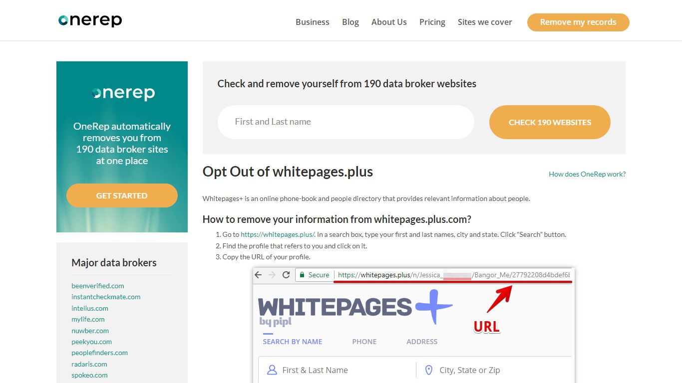 Whitepages Plus Opt Out & Removal Guide | OneRep